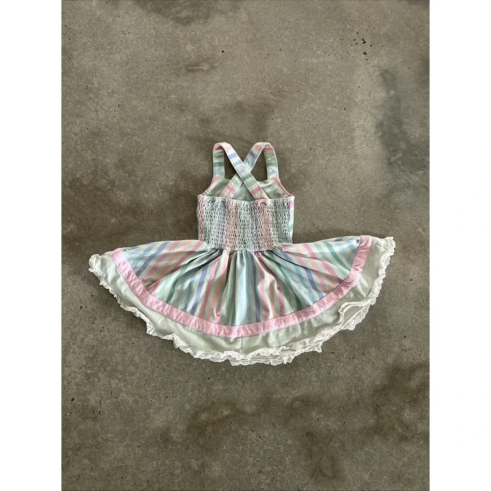 Love‎ + Grow Blue Pink Stripe Dress Girls Size 3T